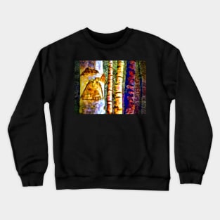 Birch Tree Trunks Crewneck Sweatshirt